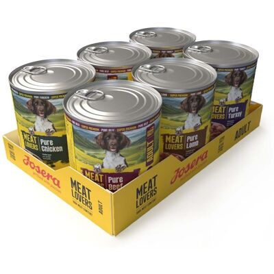 JOSERA Meat Lovers Pure Multipack 6x800 g wołowina, kurczak, jagnięcina i indyk, mokra karma dla psów JOSERA Meat Lovers Pure Multipack 6x800 g wołowina, kurczak, jagnięcina i indyk, mokra karma dla psów