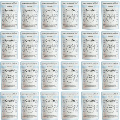 GUSSTO Cat Fresh Salmon - Bez zbóż, Wysoka zawartość mięsa, 85g GUSSTO Cat Fresh Salmon - Bez zbóż, Wysoka zawartość mięsa, 85g