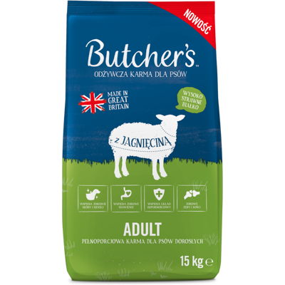 BUTCHER'S Original, sucha karma dla psa, jagnięcina 15kg BUTCHER'S Original, sucha karma dla psa, jagnięcina 15kg