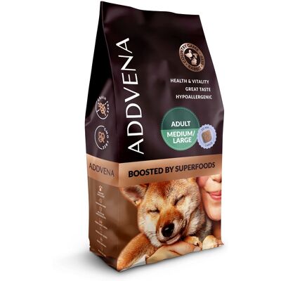 ADDVENA Boosted by Superfoods Dorosły średni i duży - Karma dla psów ADDVENA Boosted by Superfoods Dorosły średni i duży - Karma dla psów