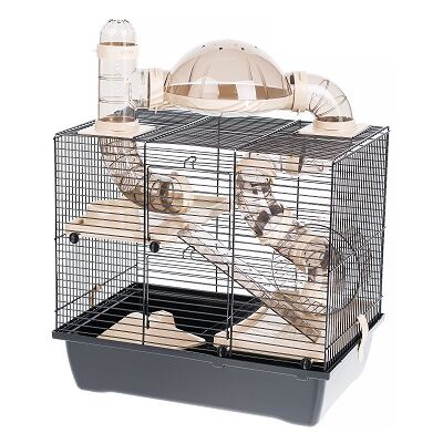 INTERZOO Rocky Taras klatka dla chomików - 42cm Beżowa INTERZOO Rocky Taras klatka dla chomików - 42cm Beżowa