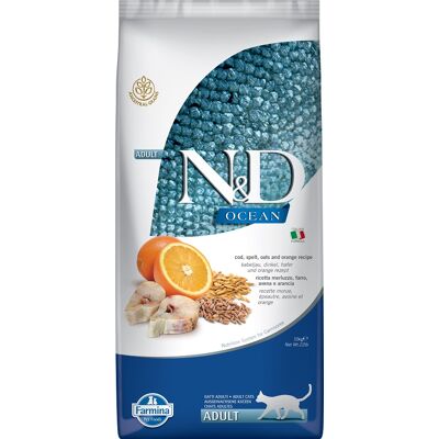 FARMINA N&D Ocean Cat Adult Cod, Spelt, Oats & Orange - Karma dla kotów FARMINA N&D Ocean Cat Adult Cod, Spelt, Oats & Orange - Karma dla kotów