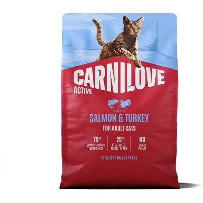 CARNILOVE Active Cat Salmon and Turkey Adult 2 kg łosoś i indyk, dla wszystkich kotów dorosłych CARNILOVE Active Cat Salmon and Turkey Adult 2 kg łosoś i indyk, dla wszystkich kotów dorosłych