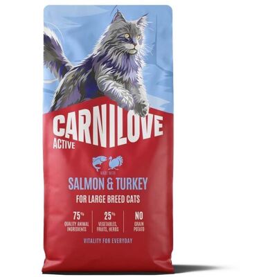 CARNILOVE Active Cat Salmon and Turkey Adult Large 6 kg łosoś i indyk, dla kotów dużych ras CARNILOVE Active Cat Salmon and Turkey Adult Large 6 kg łosoś i indyk, dla kotów dużych ras