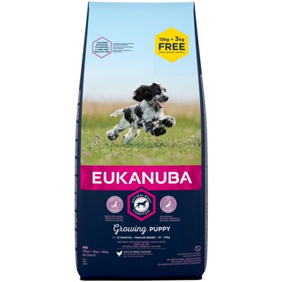 Eukanuba Karma Sucha dla Szczeniąt Ras Średnich - 15kg Eukanuba Karma Sucha dla Szczeniąt Ras Średnich - 15kg