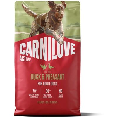 CARNILOVE Active Dog Duck and Pheasant Adult 4 kg kaczka i bażant, dla dorosłych psów CARNILOVE Active Dog Duck and Pheasant Adult 4 kg kaczka i bażant, dla dorosłych psów