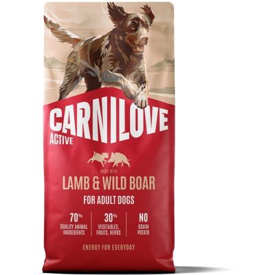 CARNILOVE Active Dog Lamb and Wild Boar Adult 12 kg jagnięcina i dzik, dla dorosłych psów CARNILOVE Active Dog Lamb and Wild Boar Adult 12 kg jagnięcina i dzik, dla dorosłych psów