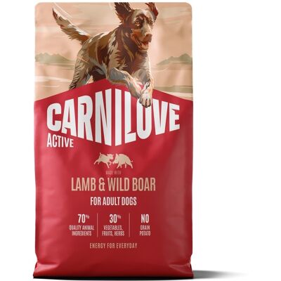 CARNILOVE Active Dog Lamb and Wild Boar Adult 4 kg jagnięcina i dzik, dla dorosłych psów CARNILOVE Active Dog Lamb and Wild Boar Adult 4 kg jagnięcina i dzik, dla dorosłych psów