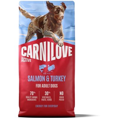 CARNILOVE Active Dog Salmon and Turkey Adult 12 kg łosoś i indyk, dla dorosłych psów CARNILOVE Active Dog Salmon and Turkey Adult 12 kg łosoś i indyk, dla dorosłych psów