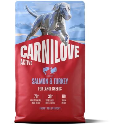 CARNILOVE Active Dog Salmon & Turkey Adult Large Breeds 4 kg łosoś i indyk, dla dorosłych psów dużych ras CARNILOVE Active Dog Salmon & Turkey Adult Large Breeds 4 kg łosoś i indyk, dla dorosłych psów dużych ras