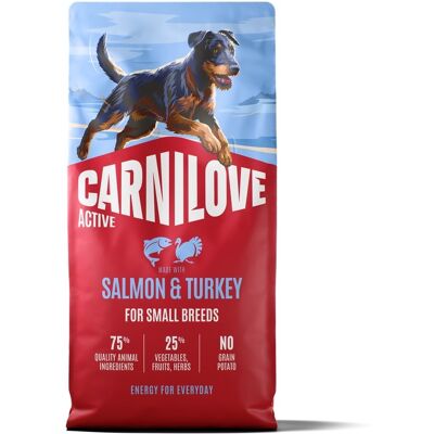 CARNILOVE Active Dog Salmon & Turkey Adult Small Breeds 12 kg łosoś i indyk, dla dorosłych psów małych ras CARNILOVE Active Dog Salmon & Turkey Adult Small Breeds 12 kg łosoś i indyk, dla dorosłych psów małych ras