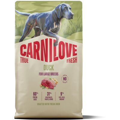 CARNILOVE True Fresh Dog Duck Junior Large 4 kg sucha karma ze świeżą kaczką dla juniorów dużych ras CARNILOVE True Fresh Dog Duck Junior Large 4 kg sucha karma ze świeżą kaczką dla juniorów dużych ras