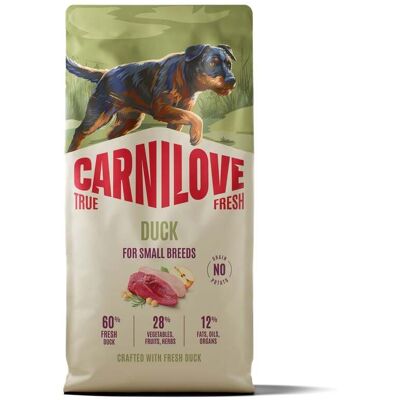 CARNILOVE True Fresh Dog Duck Adult Small Breeds 12 kg sucha karma ze świeżą kaczką dla dorosłych psów małych ras CARNILOVE True Fresh Dog Duck Adult Small Breeds 12 kg sucha karma ze świeżą kaczką dla dorosłych psów małych ras