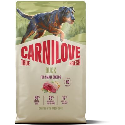 CARNILOVE True Fresh Dog Duck Adult Small Breeds 4 kg sucha karma ze świeżą kaczką dla dorosłych psów małych ras CARNILOVE True Fresh Dog Duck Adult Small Breeds 4 kg sucha karma ze świeżą kaczką dla dorosłych psów małych ras