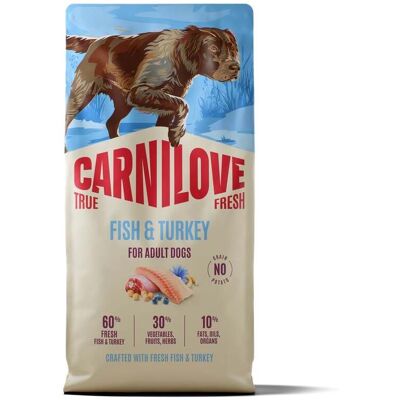CARNILOVE True Fresh Dog Fish and Turkey Adult 12 kg sucha karma świeża ryba i indyk dla dorosłych psów CARNILOVE True Fresh Dog Fish and Turkey Adult 12 kg sucha karma świeża ryba i indyk dla dorosłych psów