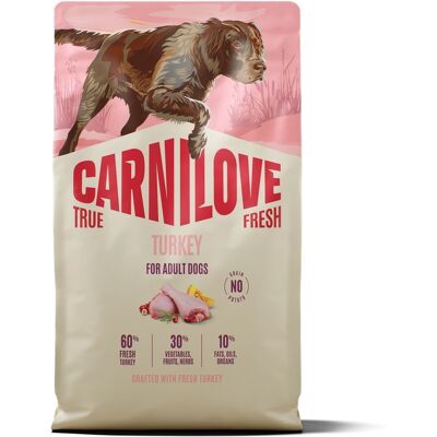 CARNILOVE True Fresh Dog Turkey Adult 4 kg sucha karma ze świeżym indykiem dla dorosłych psów CARNILOVE True Fresh Dog Turkey Adult 4 kg sucha karma ze świeżym indykiem dla dorosłych psów