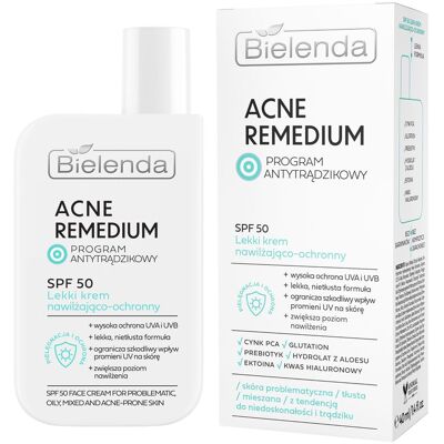 Bielenda Lekki krem nawilżająco-ochronny SPF 50 Bielenda Lekki krem nawilżająco-ochronny SPF 50