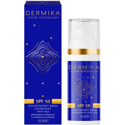 Dermika Kolagenowy krem ochronny ANTI-AGE SPF 50 Dermika Kolagenowy krem ochronny ANTI-AGE SPF 50