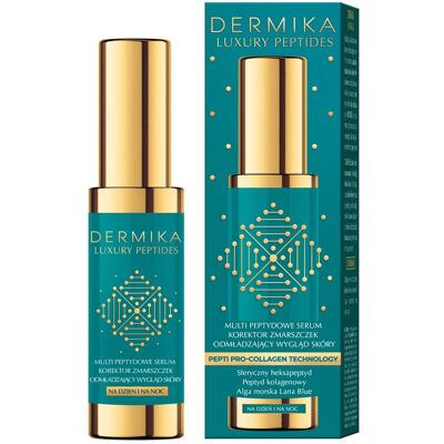 Dermika Multi Peptydowe serum - korektor zmarszczek odmładzający wygląd skóry, na dzień i na noc Dermika Multi Peptydowe serum - korektor zmarszczek odmładzający wygląd skóry, na dzień i na noc