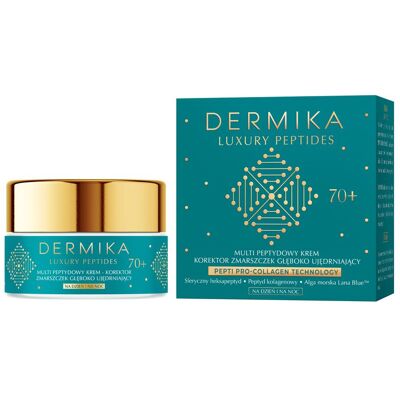 Dermika Multi Peptydowy krem - korektor zmarszczek głęboko ujędrniający 70+, na dzień i na noc Dermika Multi Peptydowy krem - korektor zmarszczek głęboko ujędrniający 70+, na dzień i na noc