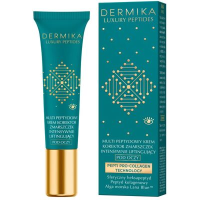 Dermika Multi Peptydowy krem pod oczy - korektor zmarszczek intensywnie liftingujący Dermika Multi Peptydowy krem pod oczy - korektor zmarszczek intensywnie liftingujący
