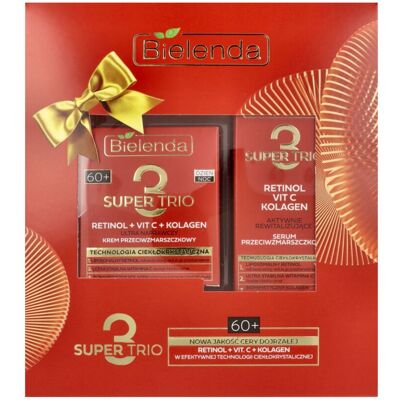 Bielenda Zestaw przeciwzmarszczkowy Super Trio 60+ krem + serum Bielenda Zestaw przeciwzmarszczkowy Super Trio 60+ krem + serum