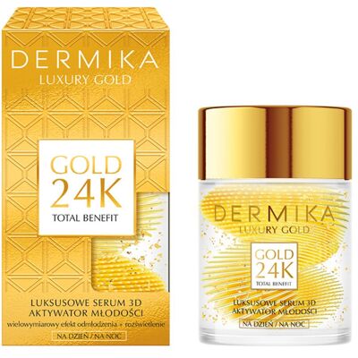 Serum Dermika Luxury Gold 24K - Przeciwstarzeniowe leczenie twarzy Serum Dermika Luxury Gold 24K - Przeciwstarzeniowe leczenie twarzy