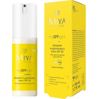 Miya Cosmetics Ultralekki wygładzający krem SPF 50 Miya Cosmetics Ultralekki wygładzający krem SPF 50