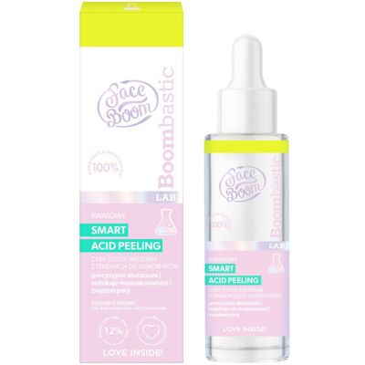 FaceBoom Smart acid peeling kwasowy, 12% kwasy AKA, AHA, BHA, PHA FaceBoom Smart acid peeling kwasowy, 12% kwasy AKA, AHA, BHA, PHA
