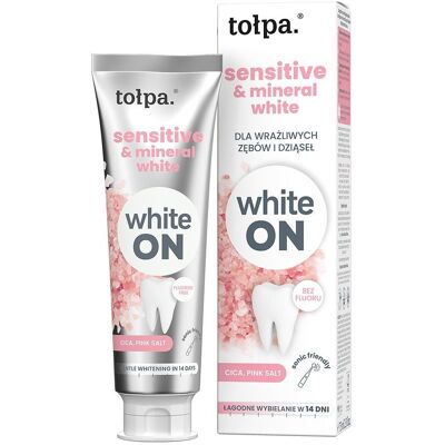 tołpa. sensitive & mineral white pasta do zębów dla wrażliwych zębów i dziąseł, 75 ml tołpa. sensitive & mineral white pasta do zębów dla wrażliwych zębów i dziąseł, 75 ml