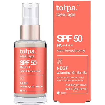 tołpa. ideal age SPF 50 PA ++++ krem fotoochronny, 30 ml tołpa. ideal age SPF 50 PA ++++ krem fotoochronny, 30 ml