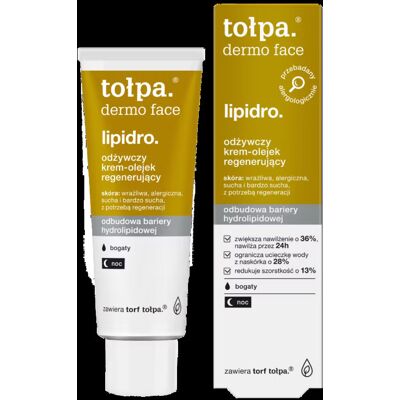 tołpa. lipidro. odżywczy krem-olejek regenerujący, BOGATY, NOC, 40 ml tołpa. lipidro. odżywczy krem-olejek regenerujący, BOGATY, NOC, 40 ml