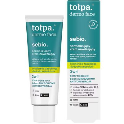 tołpa. sebio. normalizujący krem nawilżający, 40 ml tołpa. sebio. normalizujący krem nawilżający, 40 ml