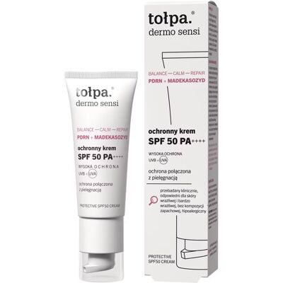 tołpa. dermo sensi ochronny krem SPF 50 PA++++, 40 ml tołpa. dermo sensi ochronny krem SPF 50 PA++++, 40 ml