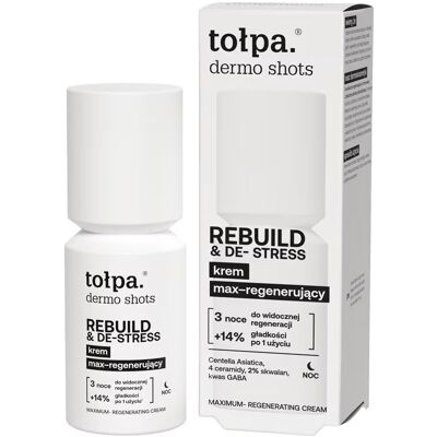 tołpa. dermo shots krem max-regenerujący REBUILD & DE-STRESS, NOC, 50 ml tołpa. dermo shots krem max-regenerujący REBUILD & DE-STRESS, NOC, 50 ml