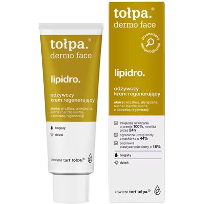tołpa. lipidro. odżywczy krem regenerujący, DZIEŃ 40 ml tołpa. lipidro. odżywczy krem regenerujący, DZIEŃ 40 ml