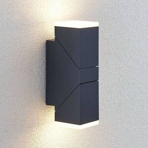 Kinkiet zewnętrzny LED Sally Lindby, czarny, aluminium, nowoczesny Kinkiet zewnętrzny LED Sally Lindby, czarny, aluminium, nowoczesny