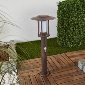 Słupek oświetleniowy LED Pavlos, 55 cm, kolor rdzawy, czujnik Pavlos Lindby, brązowy / rdzawy, stal szlachetna, dworkowy / rustykalny Słupek oświetleniowy LED Pavlos, 55 cm, kolor rdzawy, czujnik Pavlos Lindby, brązowy / rdzawy, stal szlachetna, dworkowy / rustykalny