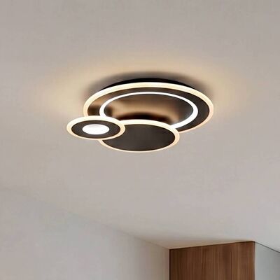 Lampa sufitowa LED Briar Lindby, możliwość ściemniania, czarny, salon / jadalnia, tworzywo sztuczne, nowoczesny Lampa sufitowa LED Briar Lindby, możliwość ściemniania, czarny, salon / jadalnia, tworzywo sztuczne, nowoczesny