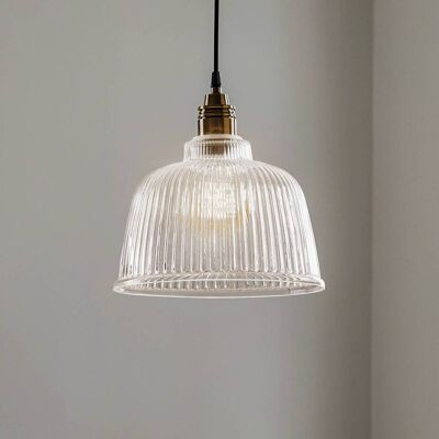 Lampa wisząca szklana Leana Euluna, możliwość ściemniania, przezroczysty / transparentny, salon / jadalnia, szkło Lampa wisząca szklana Leana Euluna, możliwość ściemniania, przezroczysty / transparentny, salon / jadalnia, szkło