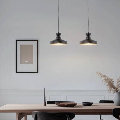 Lampa wisząca Berceste Opviq, możliwość ściemniania, czarny, salon / jadalnia, metal, nowoczesny Lampa wisząca Berceste Opviq, możliwość ściemniania, czarny, salon / jadalnia, metal, nowoczesny