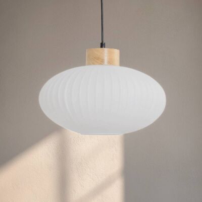 Lampa wisząca szklana Harmony Lamkur, możliwość ściemniania, biały / opal, salon / jadalnia, szkło, skandynawski Lampa wisząca szklana Harmony Lamkur, możliwość ściemniania, biały / opal, salon / jadalnia, szkło, skandynawski