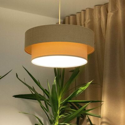 Lampa wisząca Boho Maco Design, możliwość ściemniania, kremowy / amber, salon / jadalnia, tkanina / materiał / jedwab Lampa wisząca Boho Maco Design, możliwość ściemniania, kremowy / amber, salon / jadalnia, tkanina / materiał / jedwab