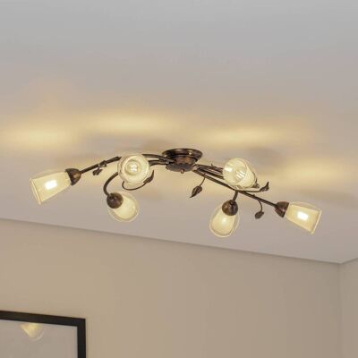Lampa sufitowa Liliana ONLI, możliwość ściemniania, brązowy / mosiężny, salon / jadalnia, metal, florentyński Lampa sufitowa Liliana ONLI, możliwość ściemniania, brązowy / mosiężny, salon / jadalnia, metal, florentyński