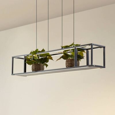 Lampa wisząca Estante Lucande, możliwość ściemniania, czarny, salon / jadalnia, metal, nowoczesny Lampa wisząca Estante Lucande, możliwość ściemniania, czarny, salon / jadalnia, metal, nowoczesny