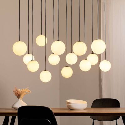 Lampa wisząca szklana Hängelampe SNOWBALL Nowodvorski Lighting, możliwość ściemniania, biały / opal, salon / jadalnia, szkło Lampa wisząca szklana Hängelampe SNOWBALL Nowodvorski Lighting, możliwość ściemniania, biały / opal, salon / jadalnia, szkło