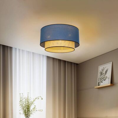 Lampa sufitowa Big Boho Duolla, możliwość ściemniania, jasne drewno, salon / jadalnia, tkanina / materiał / jedwab, dworkowy / rustykalny Lampa sufitowa Big Boho Duolla, możliwość ściemniania, jasne drewno, salon / jadalnia, tkanina / materiał / jedwab, dworkowy / rustykalny