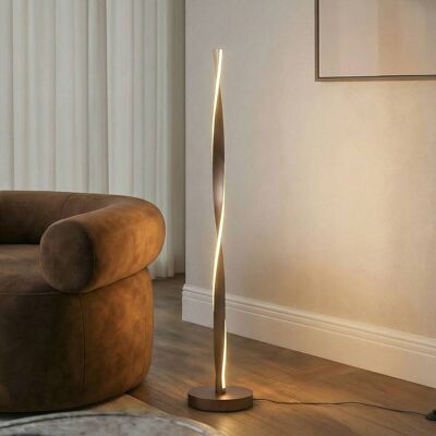 Lampa stojąca LED Jaren Lindby, brązowy / rdzawy, salon / jadalnia, metal, nowoczesny Lampa stojąca LED Jaren Lindby, brązowy / rdzawy, salon / jadalnia, metal, nowoczesny