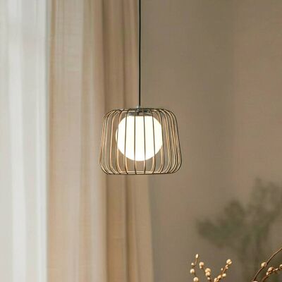 Lampa wisząca Ladore Lucea, możliwość ściemniania, czarny, salon / jadalnia, metal Lampa wisząca Ladore Lucea, możliwość ściemniania, czarny, salon / jadalnia, metal