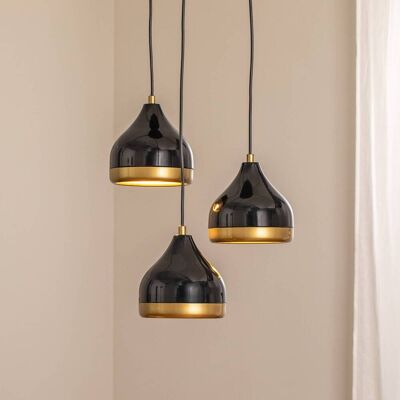 Lampa wisząca Yildo Opviq, możliwość ściemniania, czarny, salon / jadalnia, metal, nowoczesny Lampa wisząca Yildo Opviq, możliwość ściemniania, czarny, salon / jadalnia, metal, nowoczesny